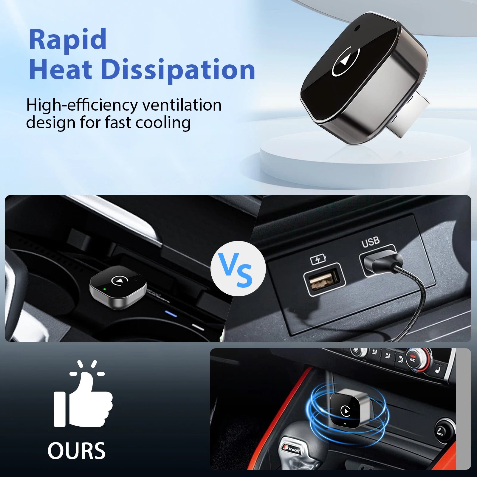2026  2 in 1 Wireless Carplay Adapter&Android Auto Wireless Adapter, 5Ghz Wifi Type-C/Usb Plug Play Carplay Wireless