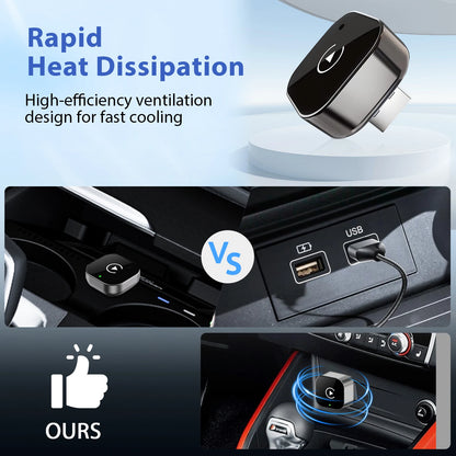 2026  2 in 1 Wireless Carplay Adapter&Android Auto Wireless Adapter, 5Ghz Wifi Type-C/Usb Plug Play Carplay Wireless