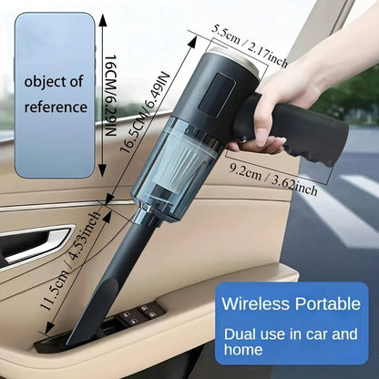120W Wireless Handheld Vacuum Cleaner – Portable Cordless Car & Home Vacuum, High Power Suction, Lightweight Mini Cleaner for Car Interior, Office & Household