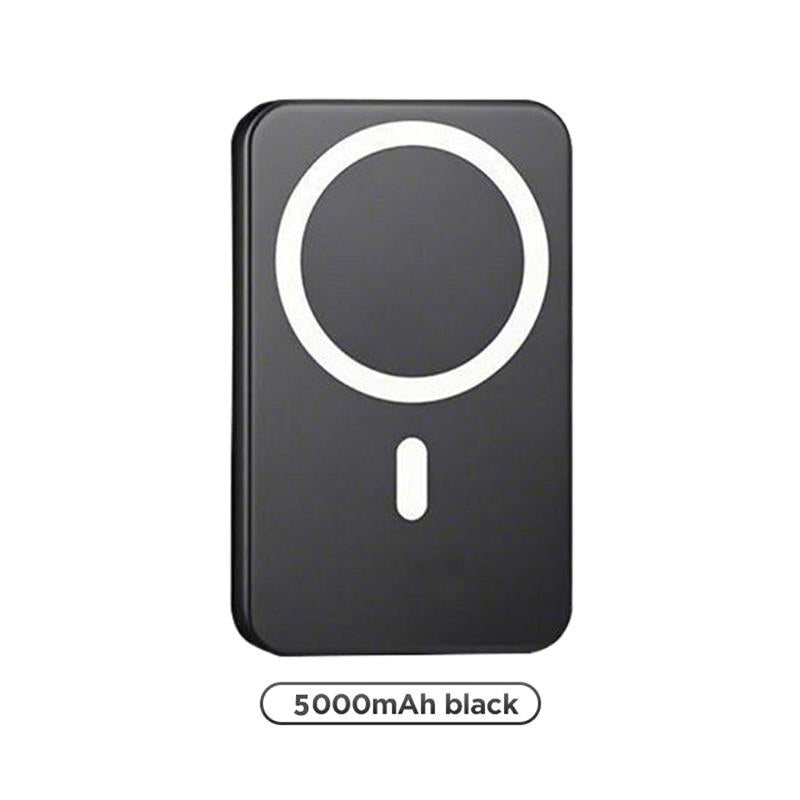 MagCharge™ 5000mAh Magnetic Wireless Power Bank – Fast Snap-On Charger for iPhone 12–17 Series