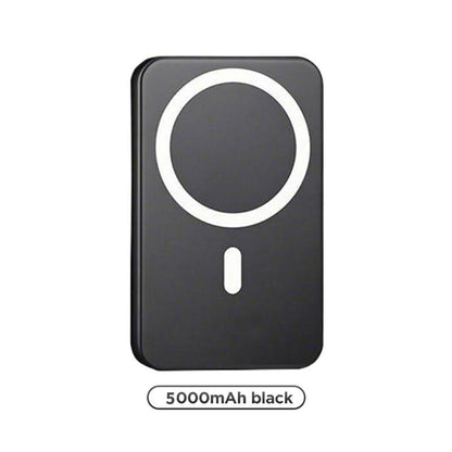 MagCharge™ 5000mAh Magnetic Wireless Power Bank – Fast Snap-On Charger for iPhone 12–17 Series