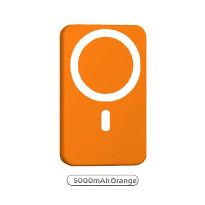 MagCharge™ 5000mAh Magnetic Wireless Power Bank – Fast Snap-On Charger for iPhone 12–17 Series